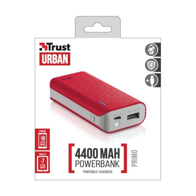 Портативная батарея Trust Primo 4400 mAh (черная)  