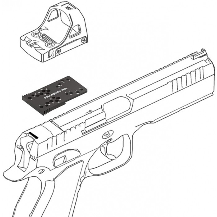 Универсальный адаптер Vector Optics на CZ Shadow 2/SP-01/P-10 C для коллиматоров  