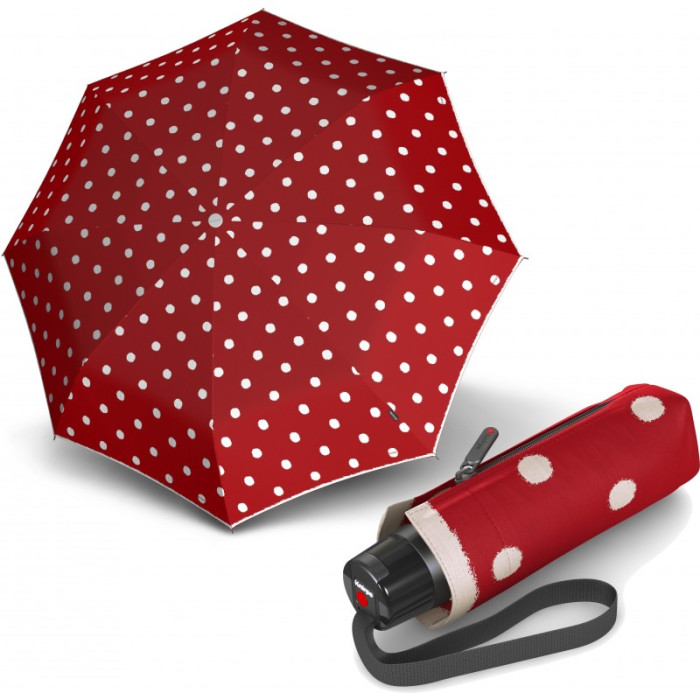 Зонт Knirps T.010 Dot Art Red Мех/Складной/8спиц /D95x18см 