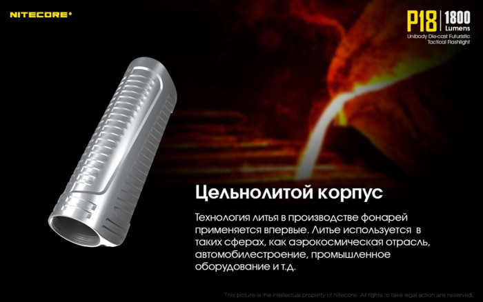 Карманный фонарь Nitecore P18, 1800 лм.  