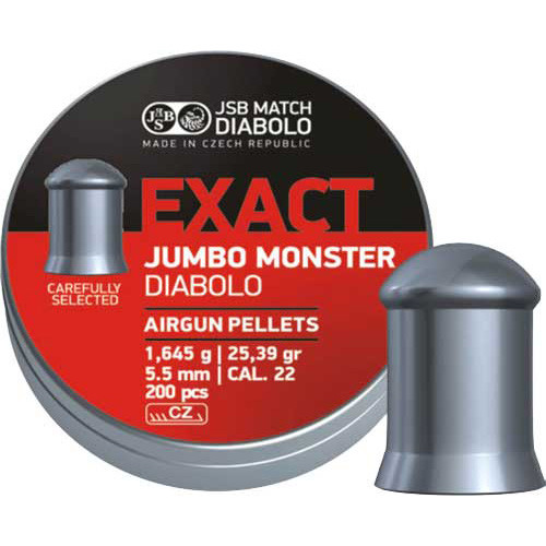 Пули пневматические JSB Exact Jumbo Monster 5,52 мм 1,645 г 200 шт/уп (546288-200) 