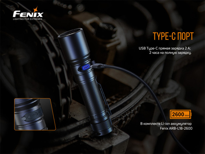 Фонарь ручной Fenix C6V3.0 (поврежденная упаковка)  