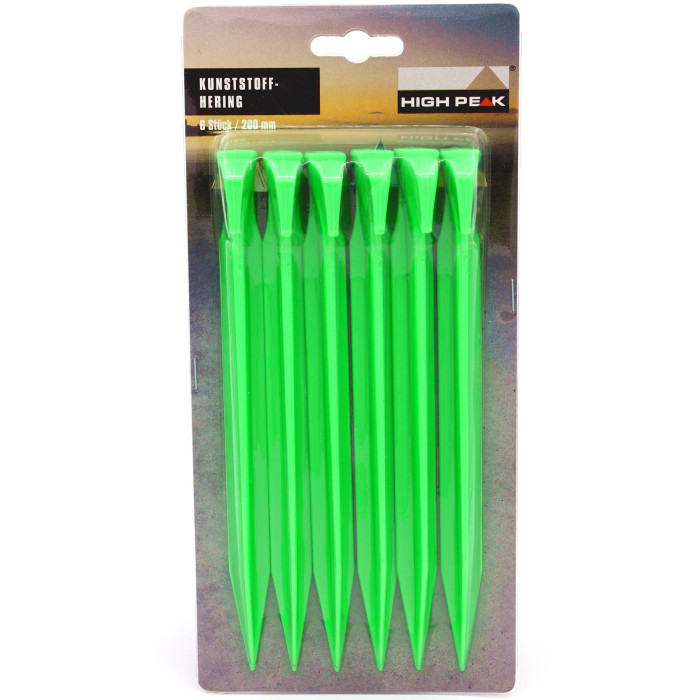 Колышки High Peak ABS Peg 20 см 6 шт. - зеленые (42200)  