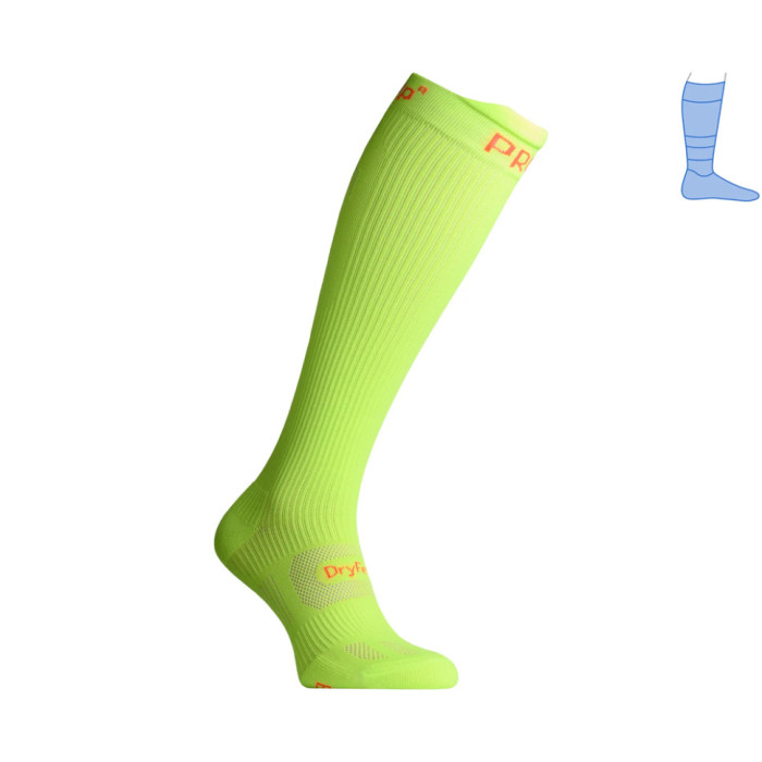Компрессионные гольфы защитные летние Protector LongDry+ PRO желто-салатовые M 40-43  