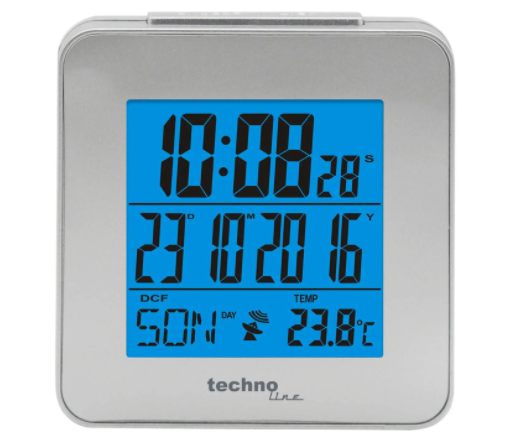 Часы настольные  Technoline WT268 ,серебристые, (WT268)  