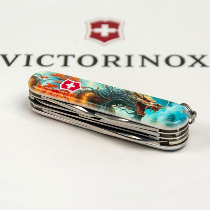 Складной нож Victorinox HUNTSMAN ZODIAC Боевой дракон 1.3713.7.Z3230p  