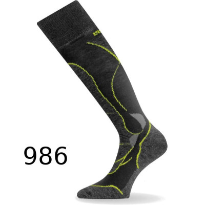 Термоноски для лыж Lasting STW 986 черные, L