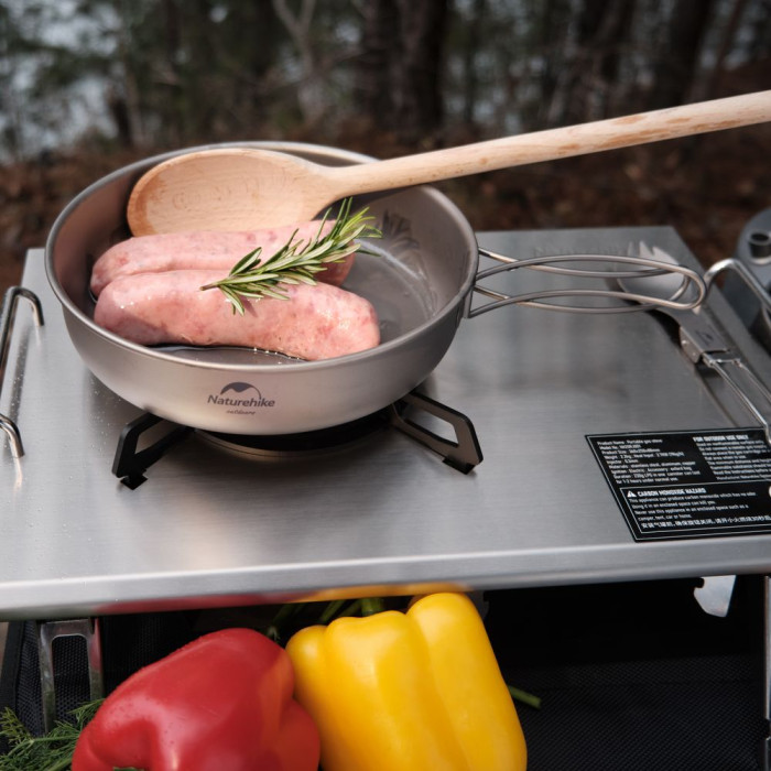 Сковорода титановая с раскладной ручкой Naturehike NH18T010-A, 17 см  