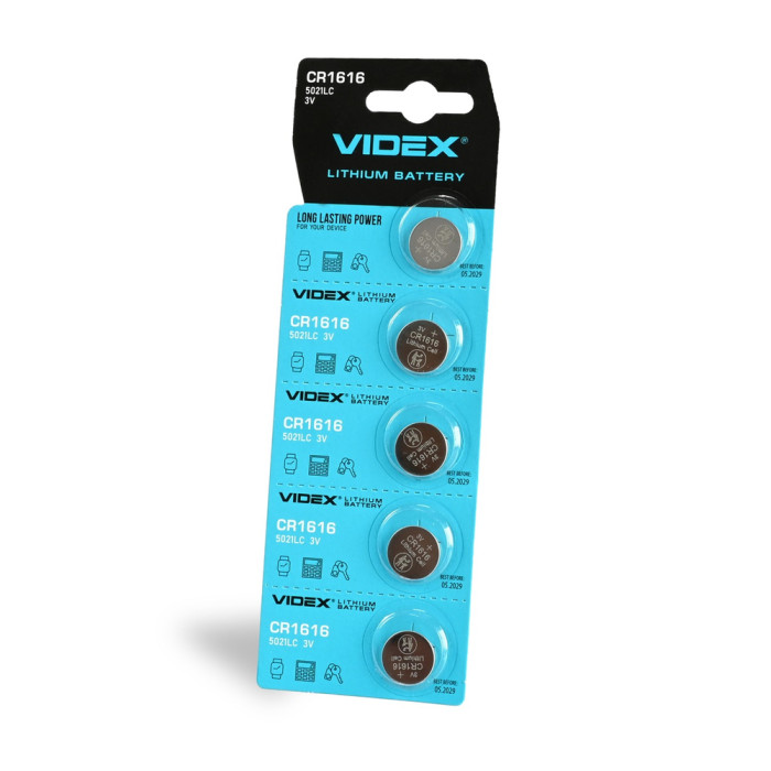 Батарейка литиевая Videx CR1616 5pcs BLISTER CARD  