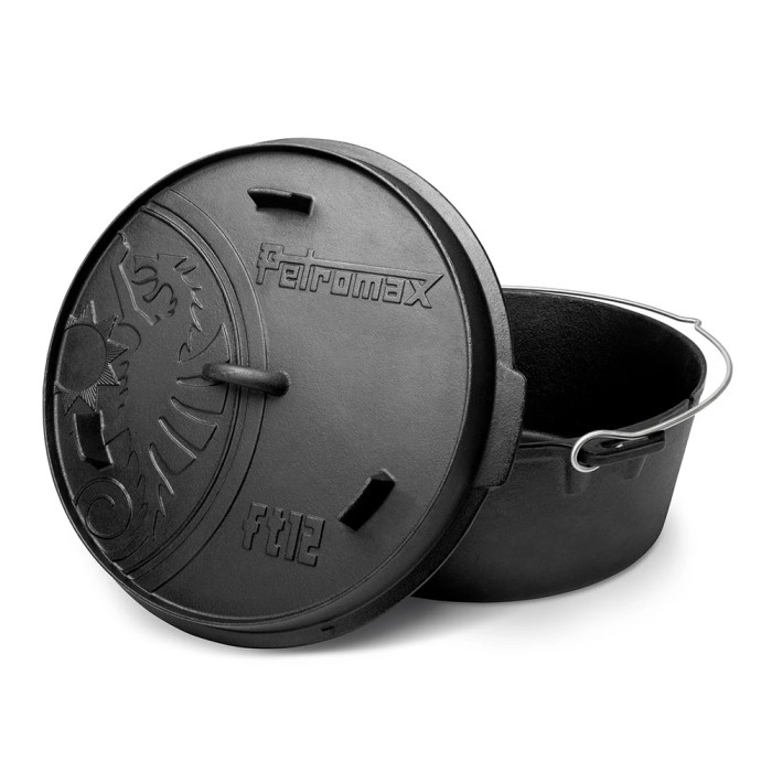 Казан-жаровня чугунная Petromax Dutch Oven ft12 плоское дно 10,8 л  