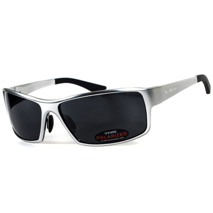 Очки BluWater Alumination-1 Silver Polarized (gray) черные  