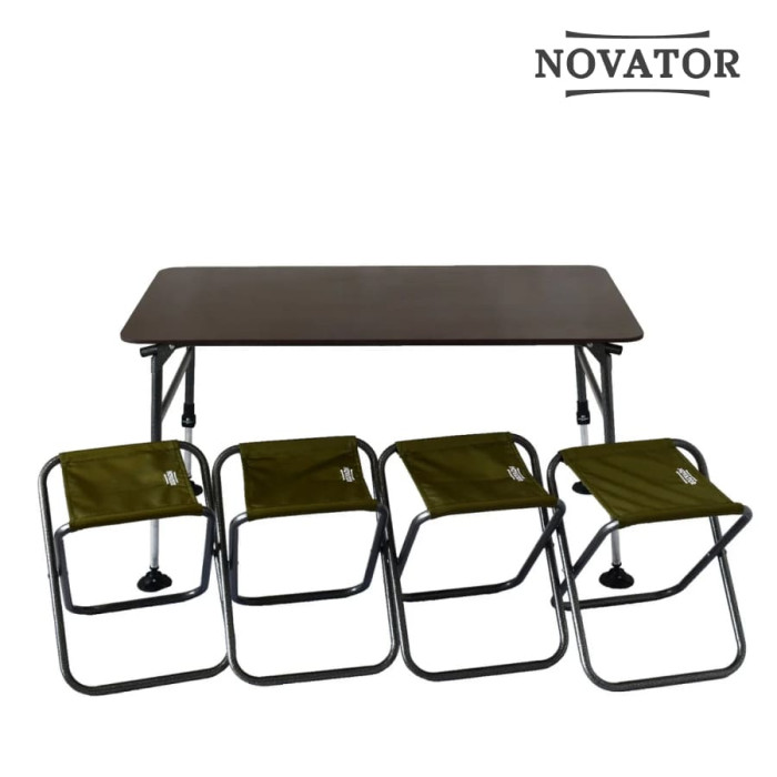 Стол + 4 стула комплект для кемпинга Novator SET-3 (120х65) 