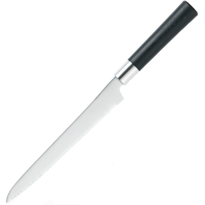 Нож кухонный Kanetsugu Japanese Hocho Bread Knife 210mm Black plastic handle (4034)  