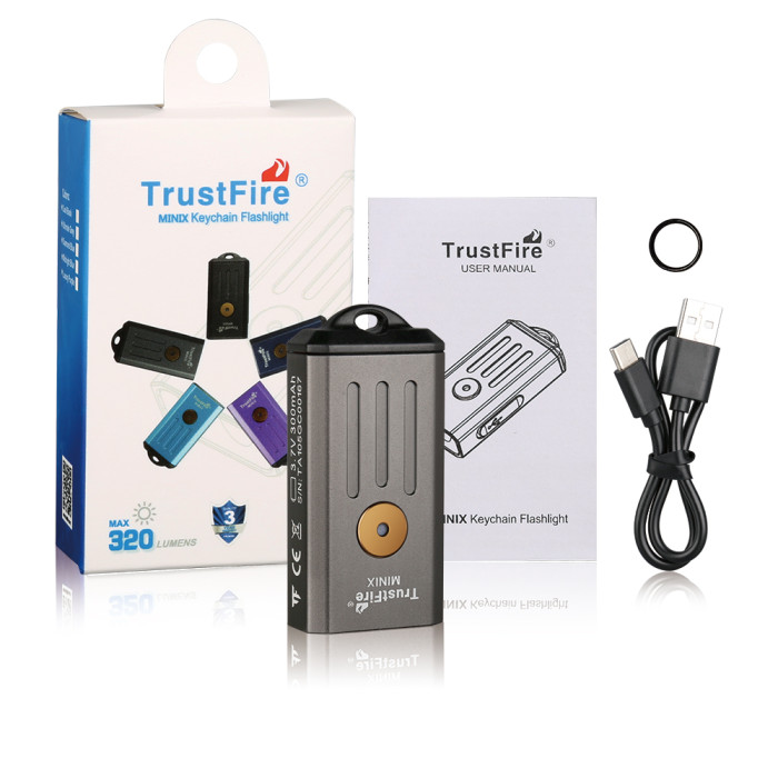 Фонарь TrustFire Minix Red light, серый  