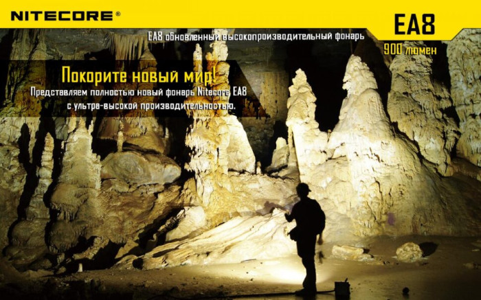 Карманный фонарь Nitecore EA8, 900 люмен (6-1059w), теплый  