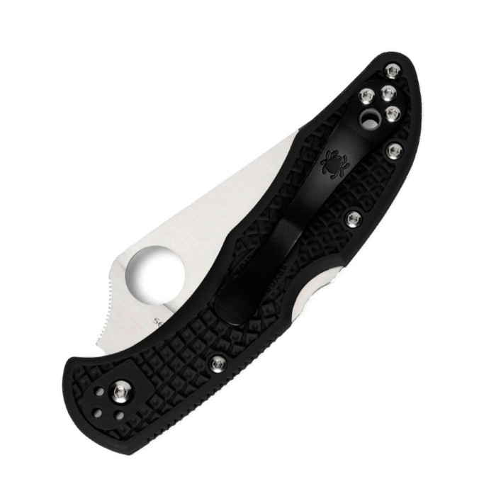 Нож Spyderco Delica 4 Flat Ground (черный)  