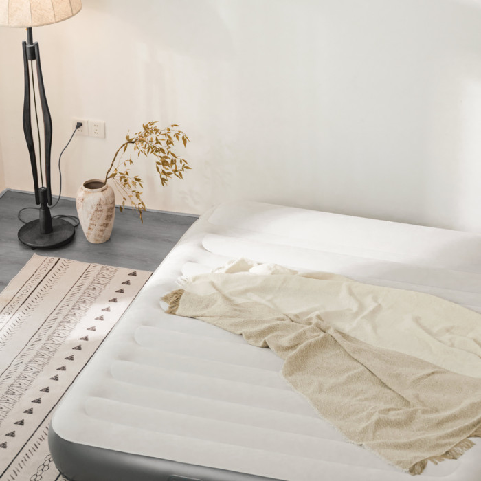 Самонадувающийся матрас, двухместный, со встроенной помпой Naturehike CNK2450WS040, 250 мм, серый  