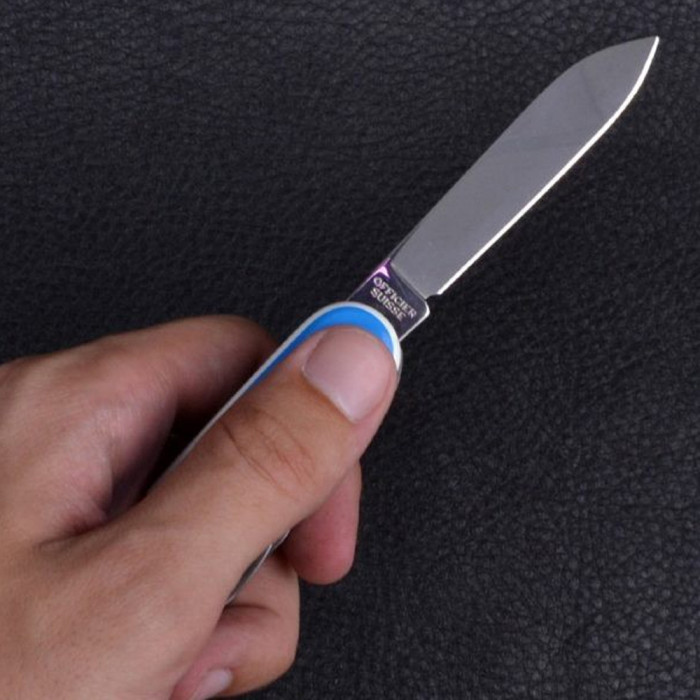 HUNTSMAN UKRAINE  91мм/15функ/бел /штоп/ножн/пила/крюк /голуб. с Большим Гербом/голуб.  