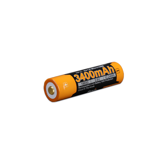 Аккумулятор 18650 Fenix (3400 mAh) micro usb зарядка  