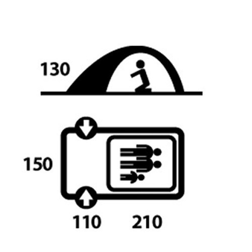 Палатка Husky Felen 2-3 (зеленый)  