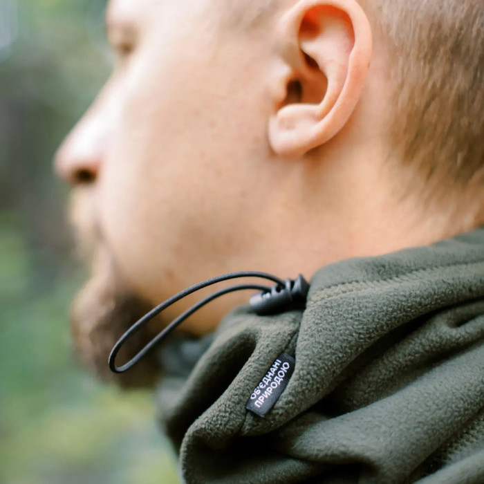 Повязка флисовая Tribe Neck Warmer с затяжкой T-KF-0020 OS, olive  