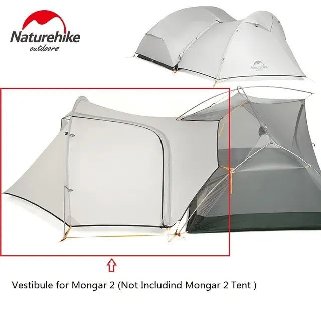 Палатка Naturehike Mongar NH17T007-M, 20D сверхлегкая двухместная с футпринтом, фиолетовый  