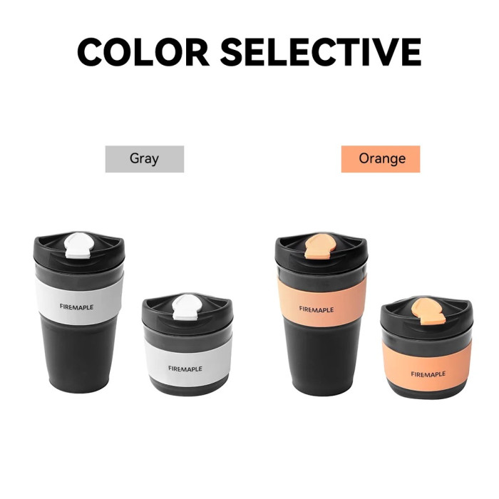 Складная силиконовая кружка Fire-Maple Silicone Collapsible Coffee Cup 350 мл, оранжевая  
