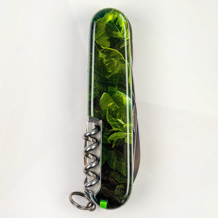 Складной нож Victorinox HUNTSMAN ZODIAC Зеленый деревянный дракон 1.3713.3.Z3240p  