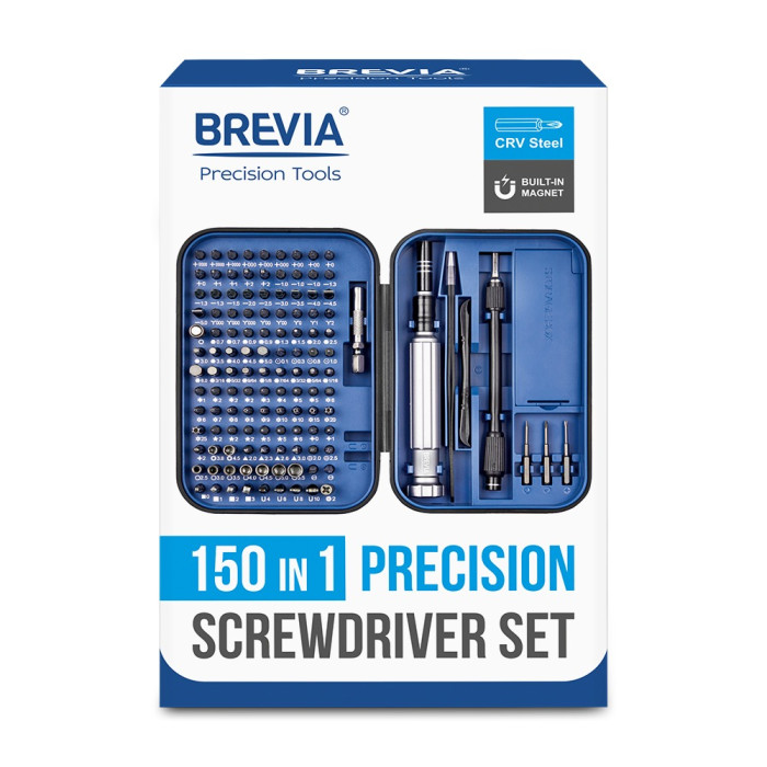 Отвертка с комплектом насадок BREVIA 150 в 1 (55150MPC)  
