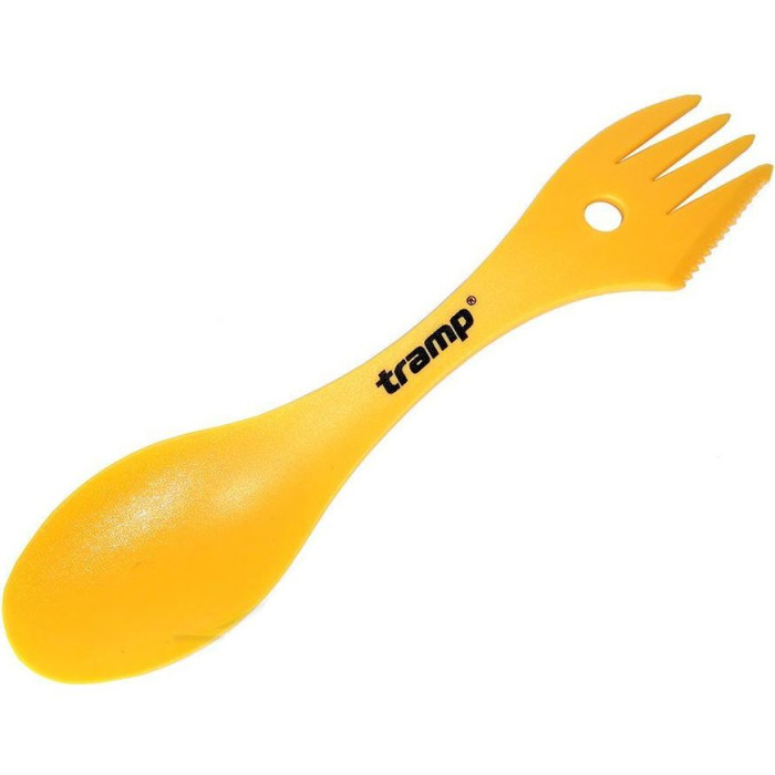 Ложка-вилка пластиковая Tramp UTRC-069, yellow  