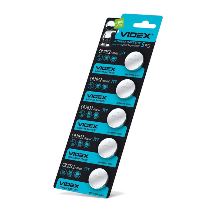 Батарейка литиевая Videx CR2032 5pcs BLISTER CARD  