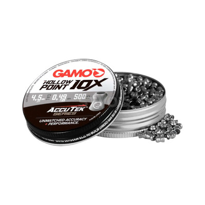 Пульки Gamo 10x HollowPoint AccuTek 0,49гр. 500 шт.кал.4,5