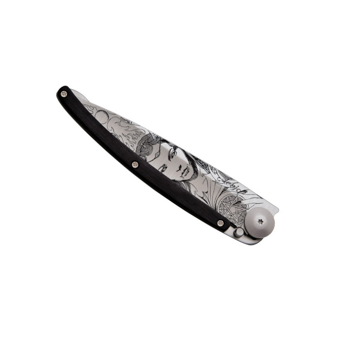 Нож Deejo Tattoo Wood 37 g, Granadilla, "Succubus"  