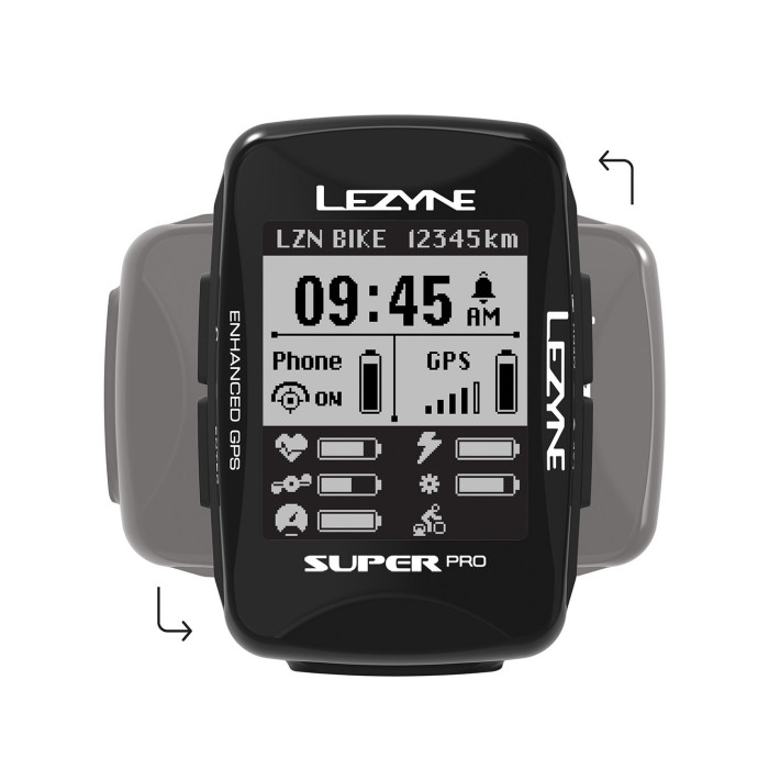 Компьютер Lezyne SUPER PRO GPS HR/ProSC LOADED Y14 черный  