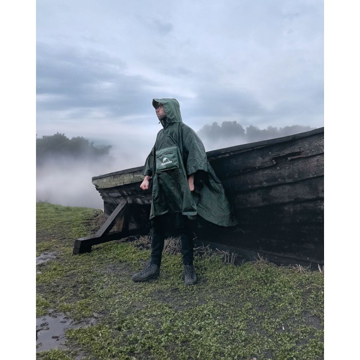 Плащ-дождевик Naturehike CNH23RG001, темно-зеленый  