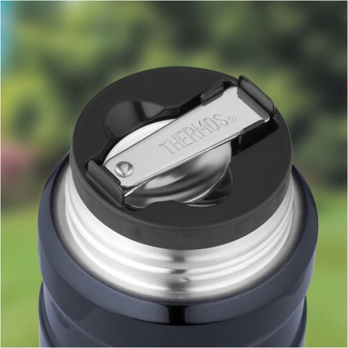 Термос для еды Thermos с ложкой 470мл матово-черный (173022)  