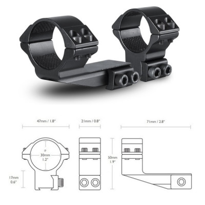 Кольца Hawke Reach Forward 30mm/9-11mm/High extension 2&quot;