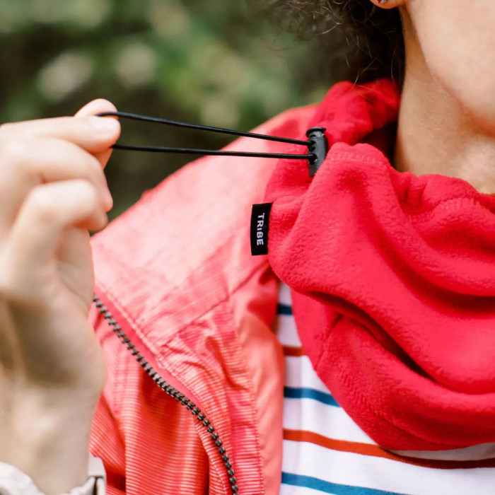 Повязка флисовая Tribe Neck Warmer с затяжкой T-KF-0020 OS, red  
