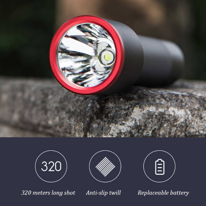 Ручной фонарь Xiaomi BeeBest F8 500 лм, IPX7 (+аккумулятор 18650)  