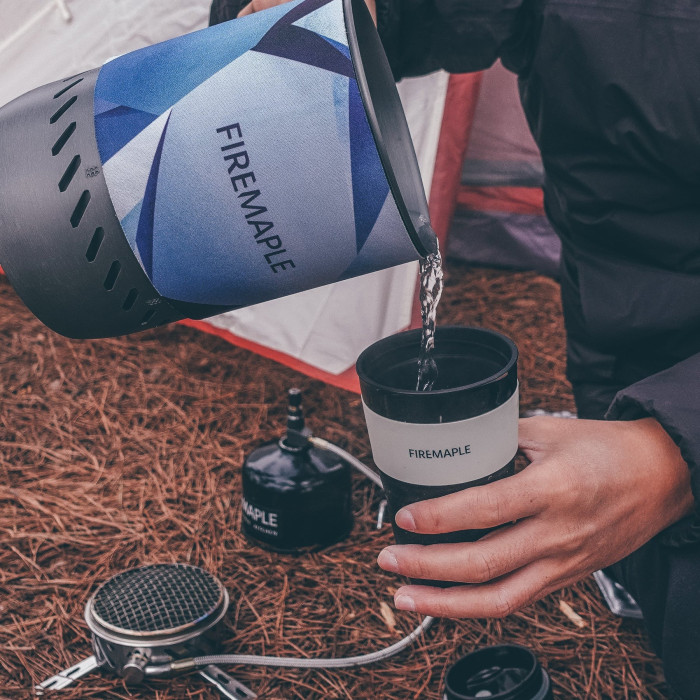 Складная силиконовая кружка Fire-Maple Silicone Collapsible Coffee Cup 350 мл, серая  