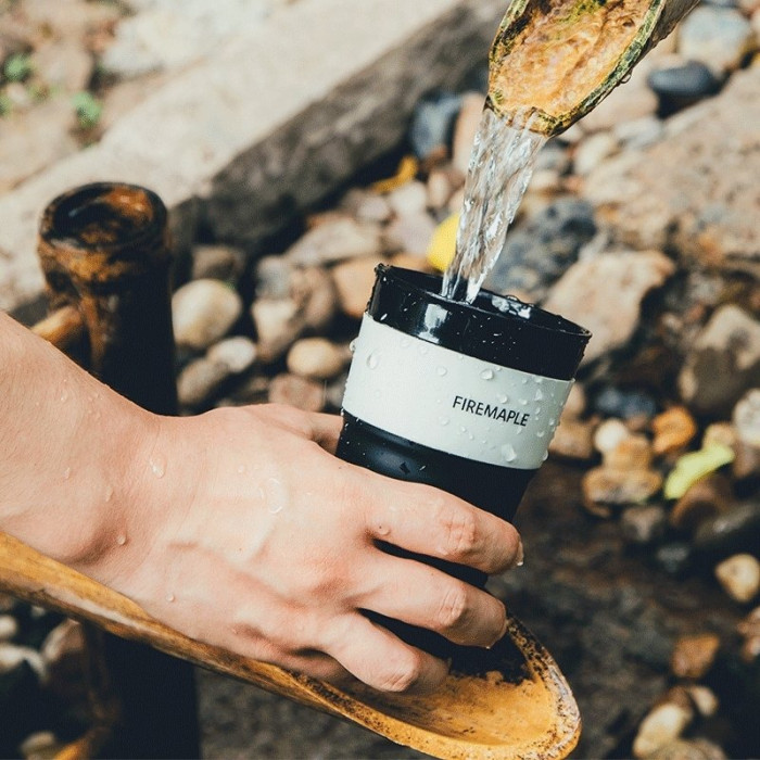 Складная силиконовая кружка Fire-Maple Silicone Collapsible Coffee Cup 350 мл, серая  