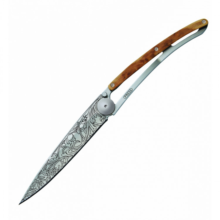Нож Deejo Tattoo Wood 37 g, Juniper, "Art nouveau" 