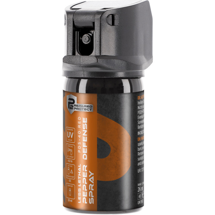 Баллончик газовый перцовый Umarex P2P PDS-40 RED UV 10%, 26 мл, конусное распыление  