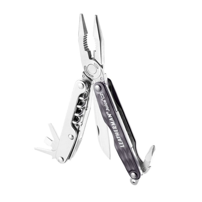 Мультитул Leatherman Juice C2- Granite gray (с кожаным чехлом)  