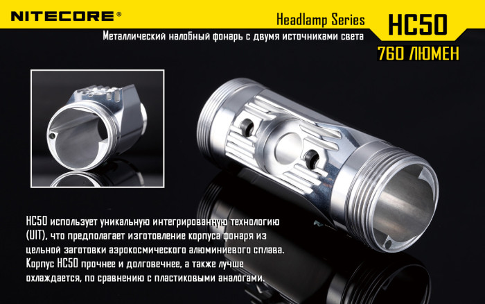 Фонарь налобный Nitecore HC50  