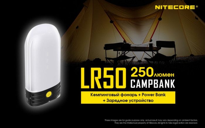 Фонарь кемпинговый Nitecore LR50 Power Bank  