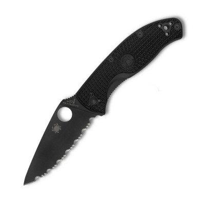 Нож Spyderco Tenacious Black Blade FRN серрейтор (C122SBBK)