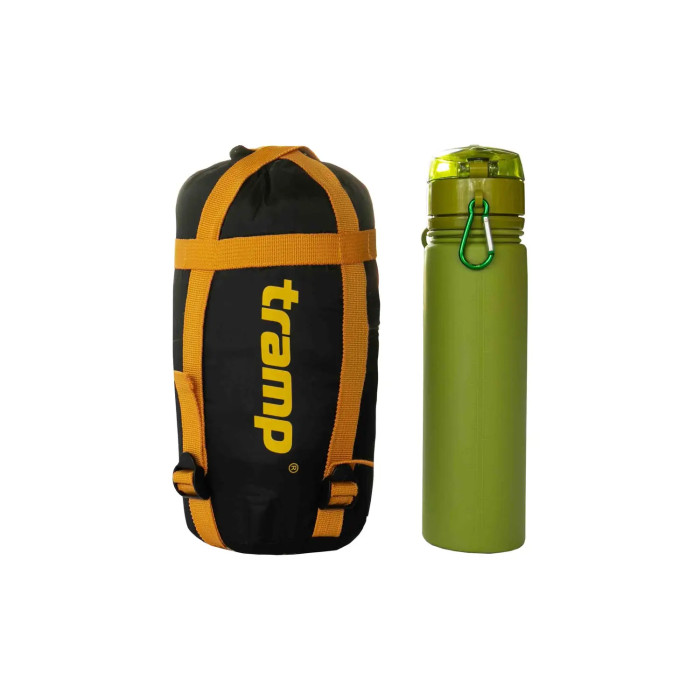 Спальный мешок Tramp Airy Light одеяло с капюшом правый yellow/grey 190/80 UTRS-056  