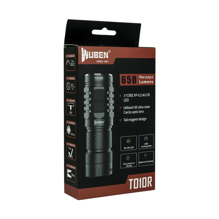 Ручной фонарь Wuben TO10R, 650 лм  
