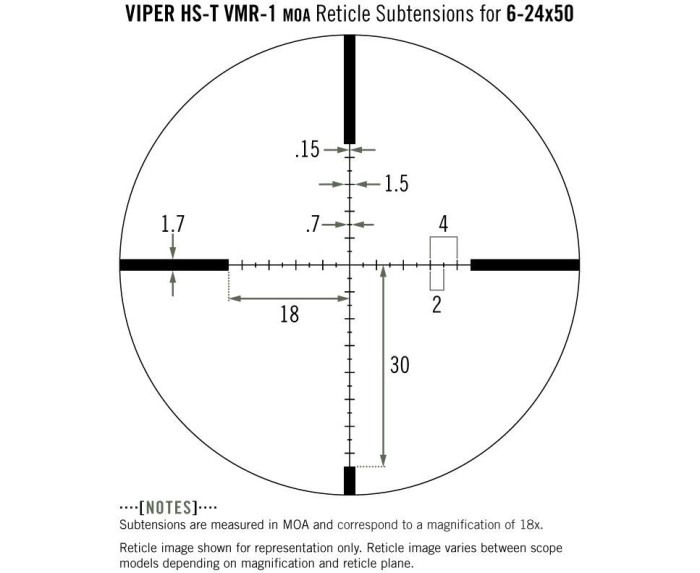 Прицел оптический Vortex Viper HS-T 6-24x50 (VMR-1 MOA) (VHS-4325)  